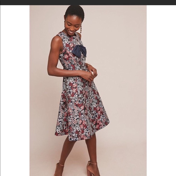 anthropologie bow tie dress